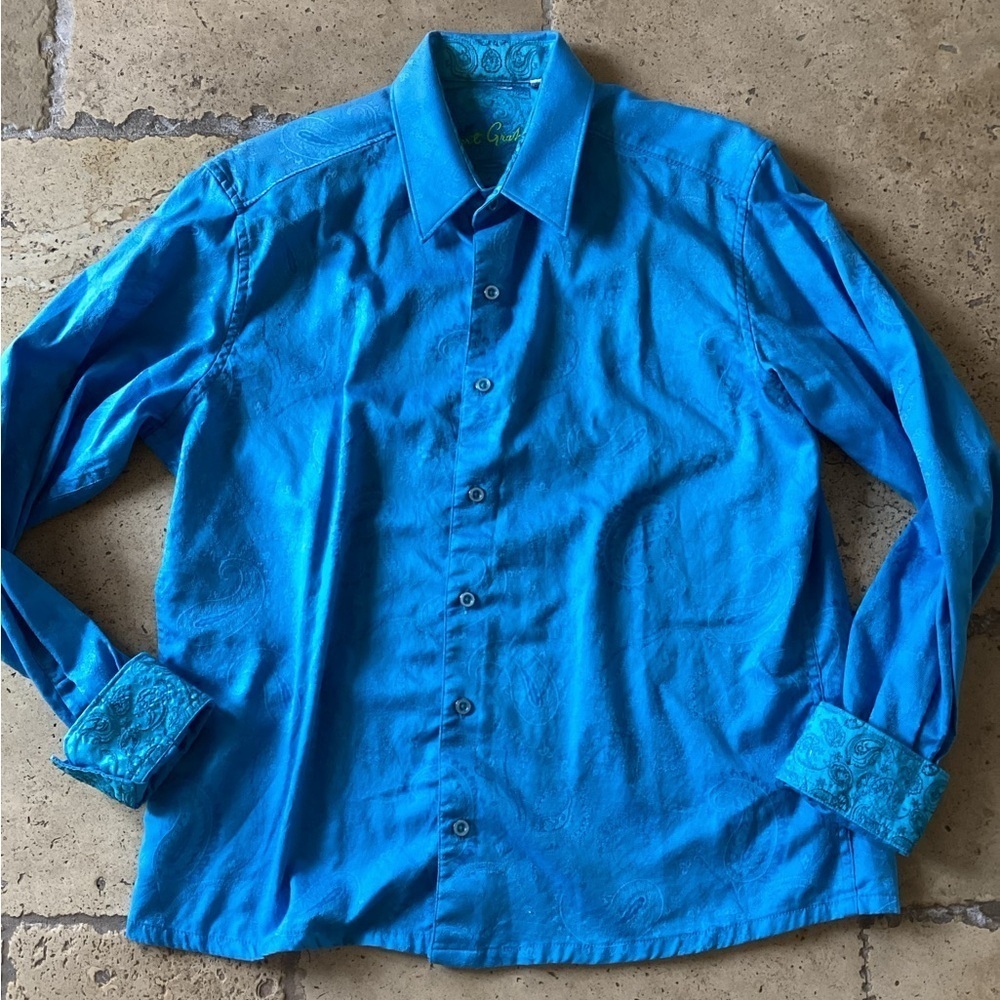 Robert Graham paisley button down long sleeve-CLASSIC Fit-SZ M